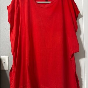 Athleta Vibrant Red Short Sleeve Tee